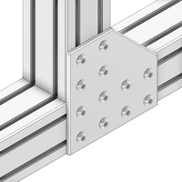 41-160-1 MODULAR SOLUTIONS ALUMINUM CONNECTING PLATE<br>180MM X 180MM FLAT CORNER W/HARDWARE